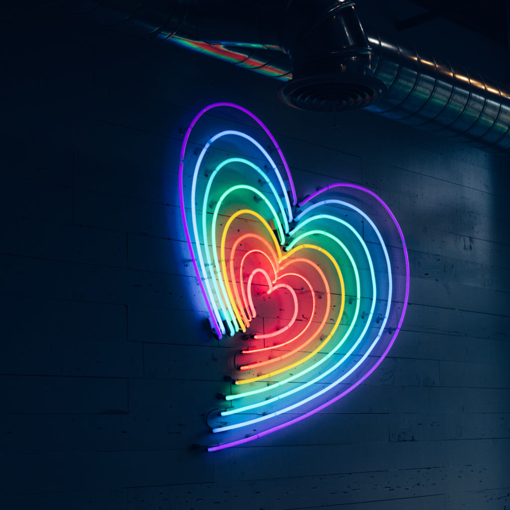 Rainbow Heart Neon Sign