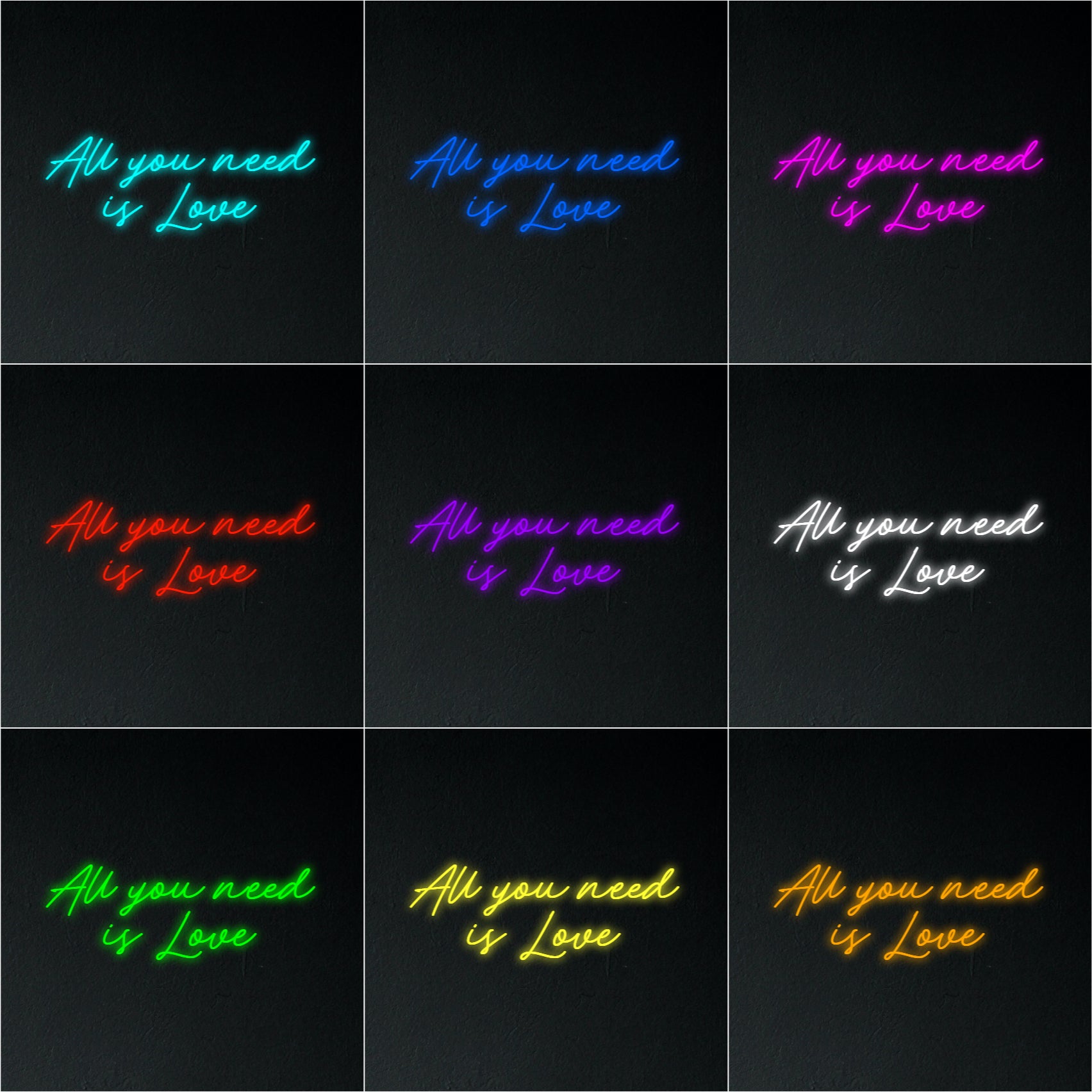 All You Need Is Love Neon Sign