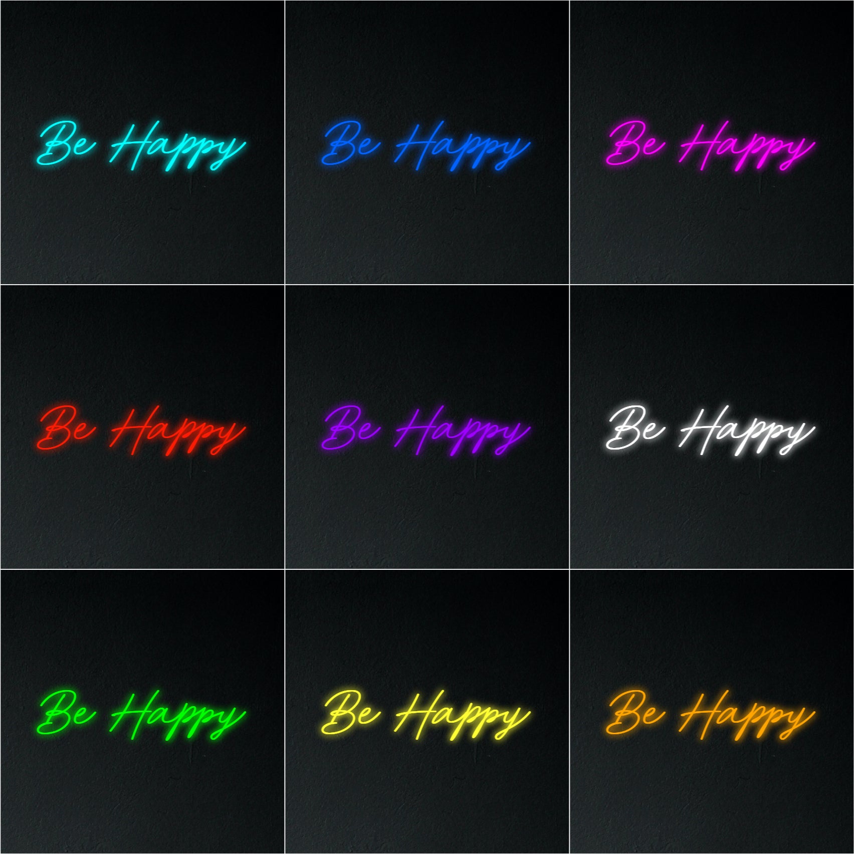 Be Happy Neon Sign