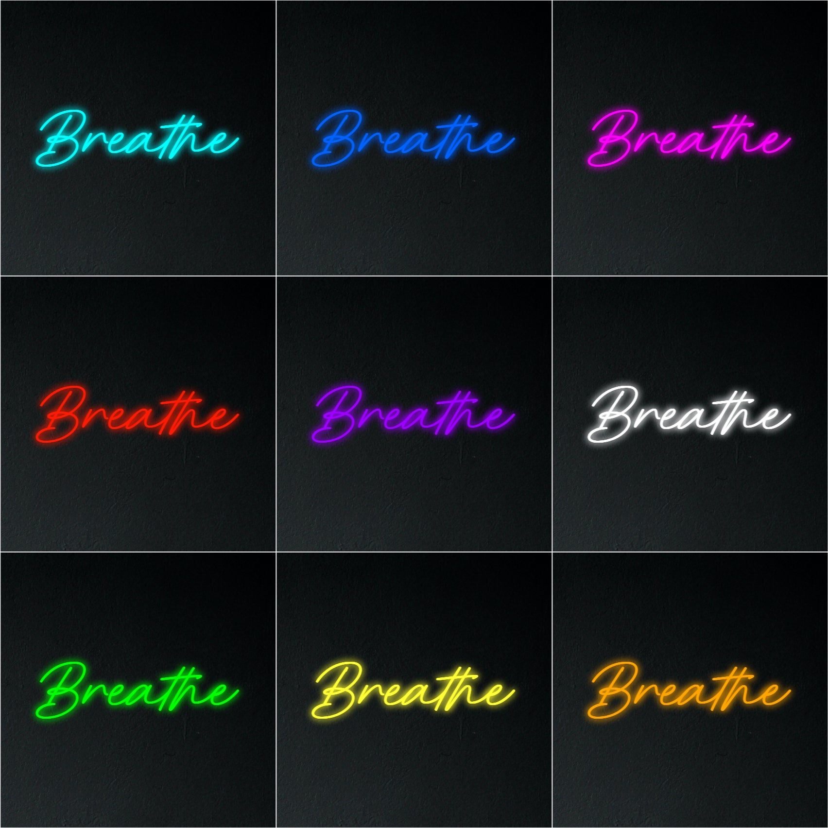 Breathe Neon Sign