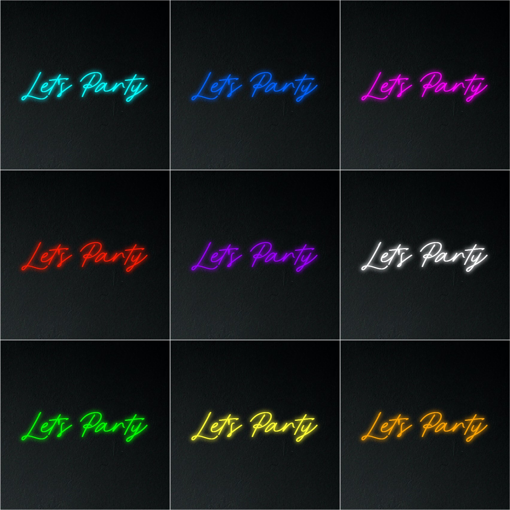 Let's Party Neon Sign