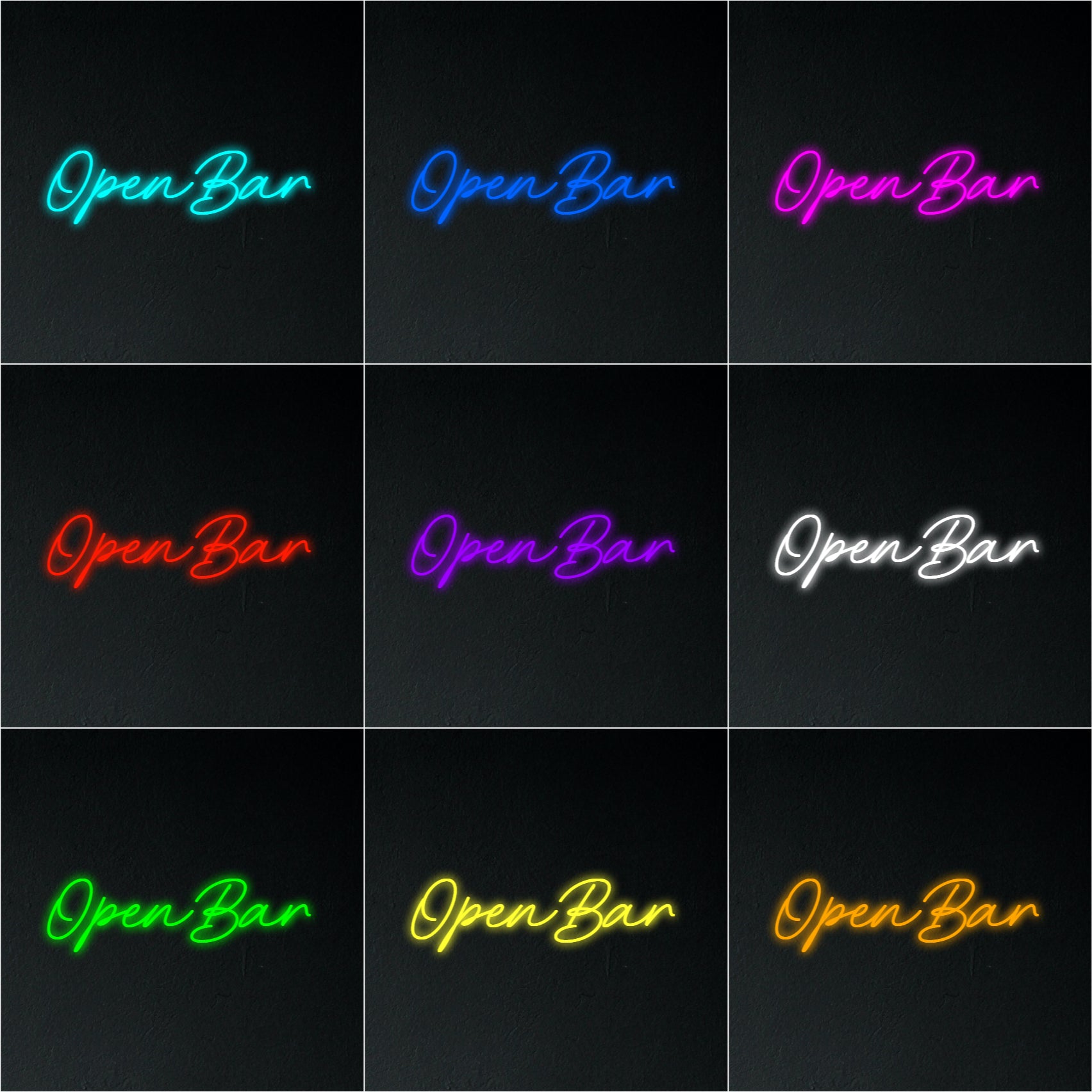 Open Bar Neon Sign