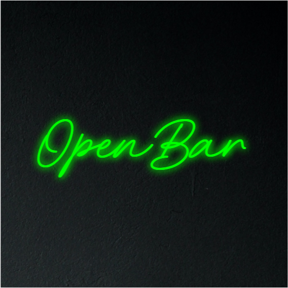 Open Bar Neon Sign