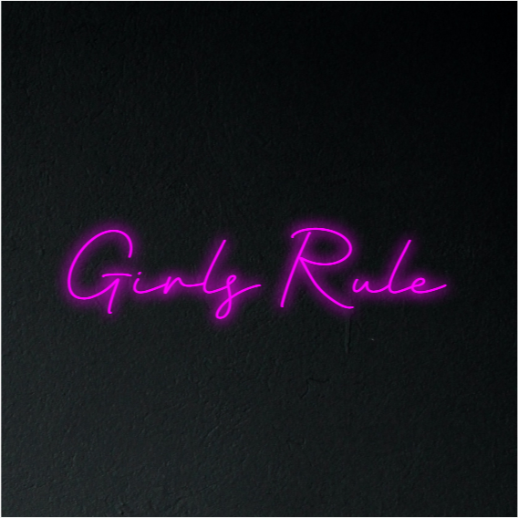 Girls Rule Neon Sign