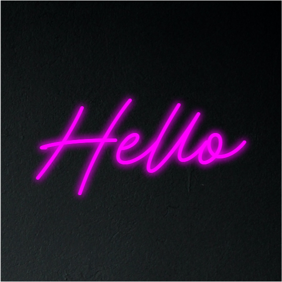 Hello Neon Sign